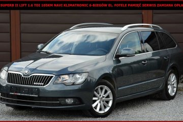 Skoda Superb II Lift 1.6 TDI 105KM Navi Klima 6-Biegów Serwis Zamiana