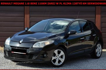 Renault Megane 1.6i 110KM Benzyna Zarej w PL 128Tyś km Klima Serwisowa