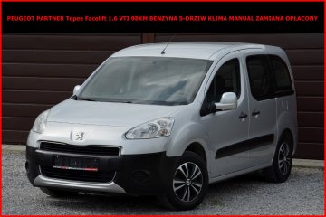 Peugeot Partner Tepee Lift 1.6 VTI 98KM Benzyna Klima 5-Drzwi Zamiana