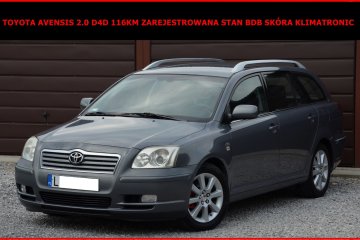 Toyota Avensis 2.0 D4D 116KM Diesel Stan BDB Skóra Klimatronic