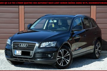 Audi Q5 2.0 TDI 170KM Quattro Navi Skóra Ledy Xenon Automat Zarej w PL