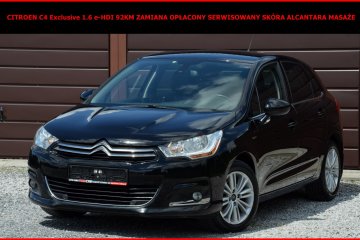 Citroen C4 Exclusive 1.6 e-HDI 92KM Zamiana Opłacony Serwis Masaże