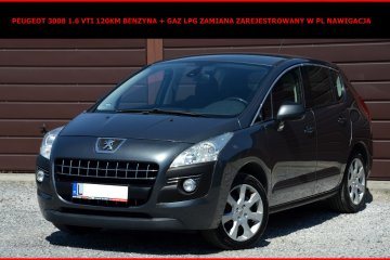 Peugeot 3008 1.6 VTI 120KM Benzyna + GAZ LPG Zamiana Zarej. w PL Navi