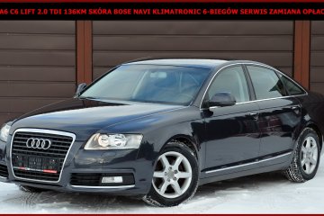 Audi A6 C6 Lift 2.0 TDI 136KM Navi Bose Skóra Klimatronic 6-Biegów