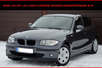 BMW 116i E87 1.6i 115KM Benzyna 6-Biegów Zamiana Zarejestrowana w PL