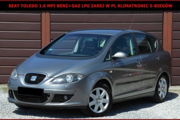 Seat Toledo 1.6 MPI 102KM Benz+Gaz LPG Zarej w PL Klimatronic 5-Biegów