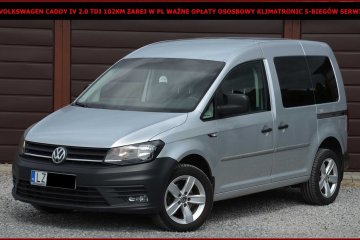 Volkswagen Caddy IV 2.0TDI 102KM Zarej w PL Osobowy Klimatronic Serwis