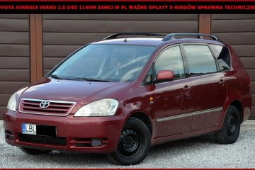 Toyota Avensis Verso 2.0 D4D 114KM Zarej w PL Długie Opłaty 5-Biegów