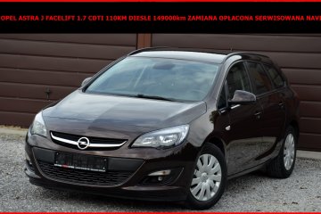 Opel Astra J Lift 1.7 CDTi 110KM 149tys km Zamiana Opłacona Serwis