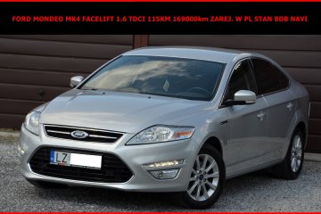 Ford Mondeo MK4 Facelift 1.6 TDCi 115KM 169tys km Zarej. w PL Navi